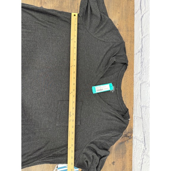 Market & Spruce Hannah VNeck Long Sleeve Tee Grey 3X Plus Size Rayon Spandex - Picture 6 of 8